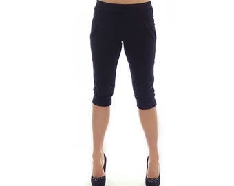 Black leggings / capri leggings / short leggings / 3/4 leggings / knee length leggings / yoga pants / gym leggings / plus size leggings