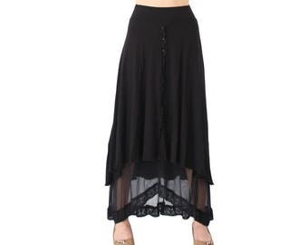 black balloon skirt outfit