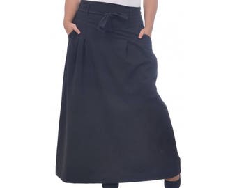 Black Skirt, Plus Size Skirt, Long Skirt, Maxi Skirt, Women Skirt, Oversize Skirt, Flared Skirt, Midi Skirt, Trendy Skirt