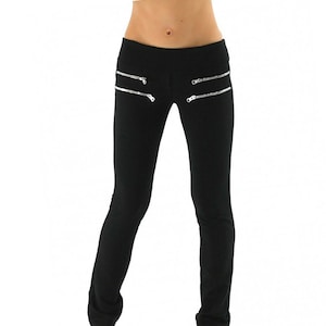 Black pants / black leggings / leggings for women / plus size leggings / leggings with zipper / long leggings / jersey leggings