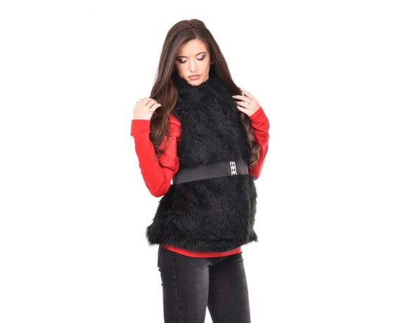 Echo Fell Weste, Schwarze Frauen Weste, Plus Size Weste, Oversize