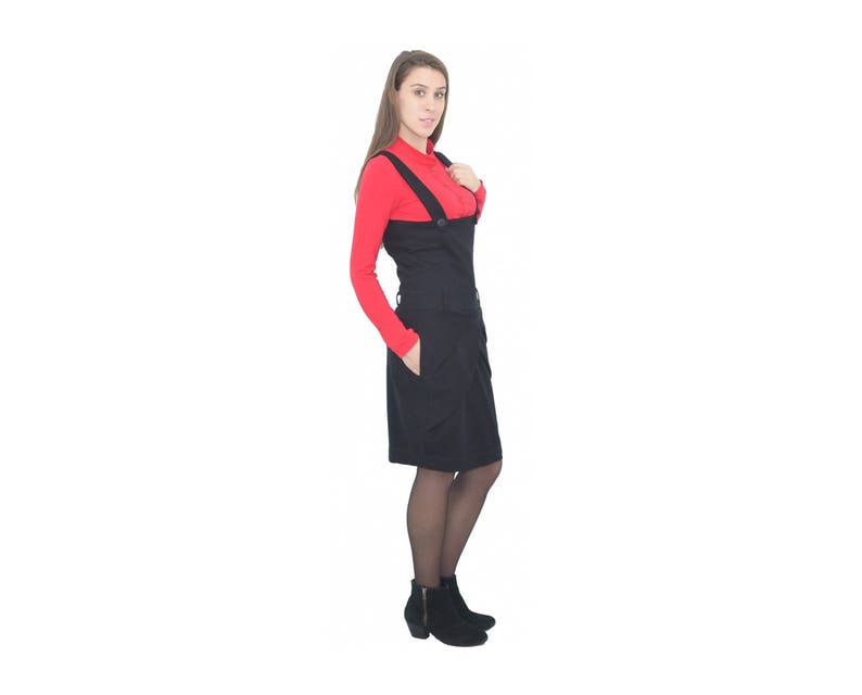 knee length pinafore