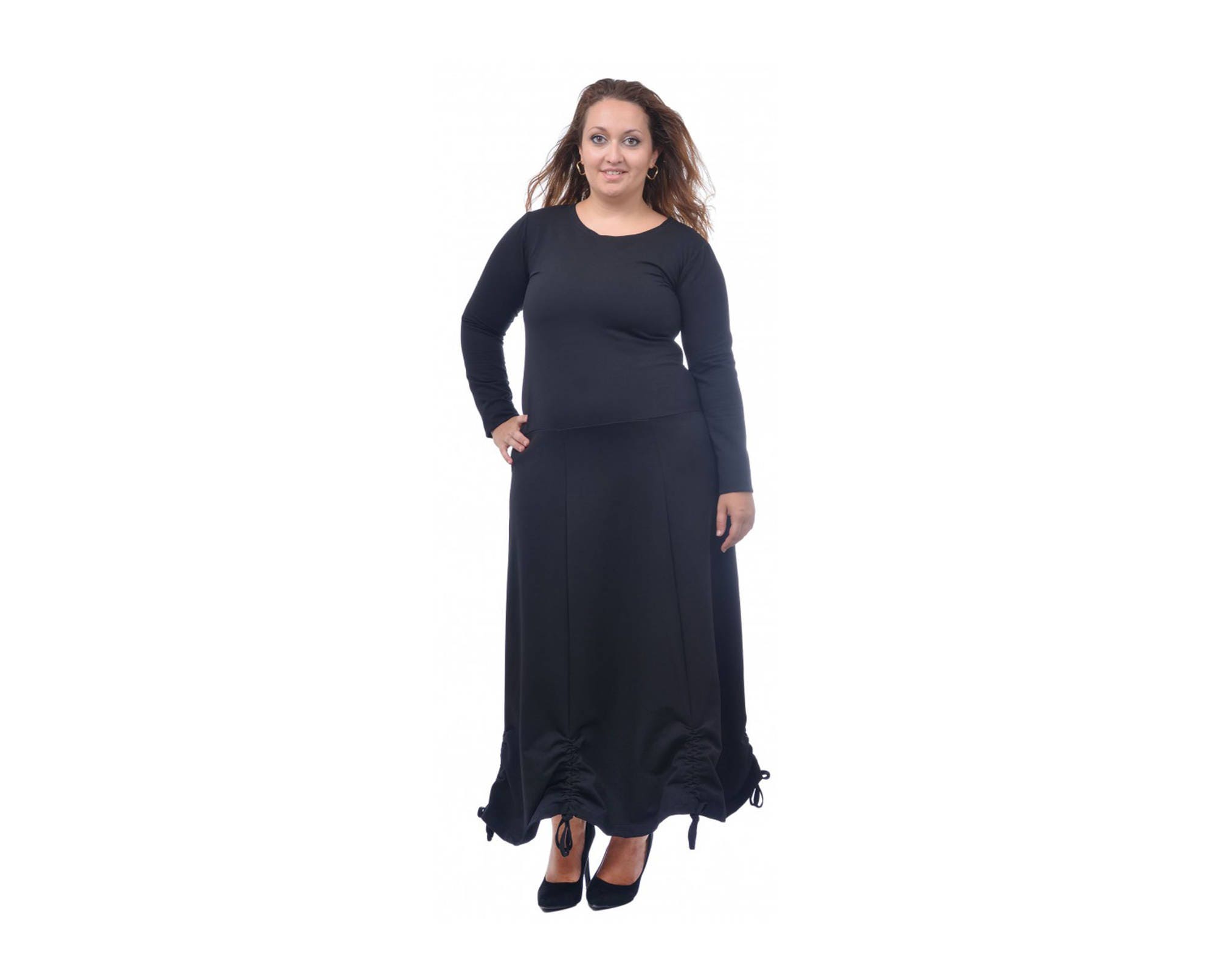 chinese dress ladies Tomyris Plus Size Evening Dress in Black main image 0