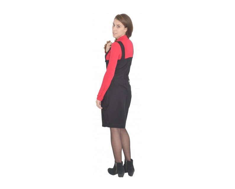 knee length pinafore