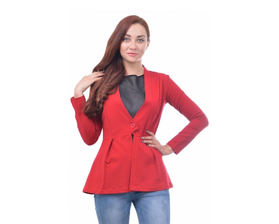 Veste rouge veste femme veste grande taille veste oversize veste maxi taille 5XL 4XL veste elegante veste tendance Etsy France