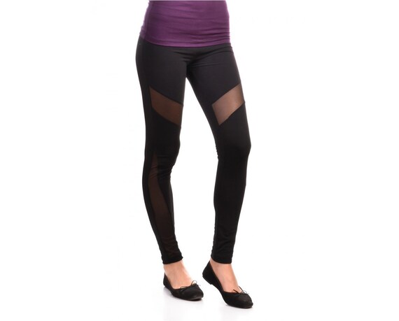 Black Leggings / Gym Leggings / Women Leggings / Plus Size