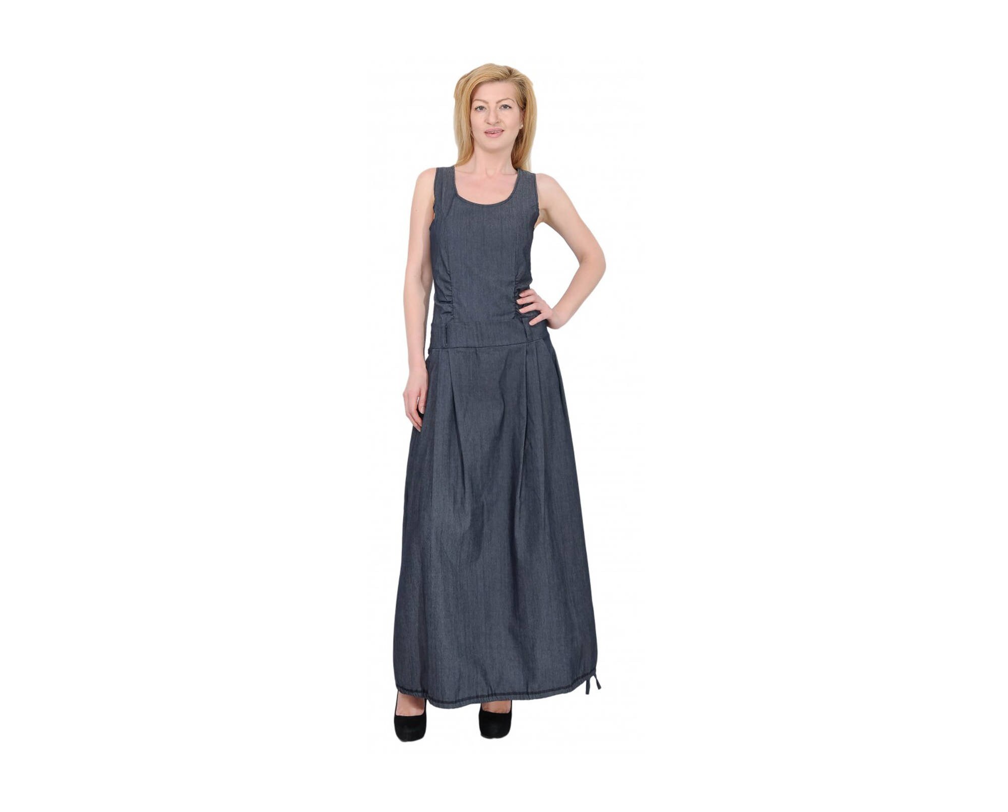 Long Denim Dress With Tank Top - Etsy 