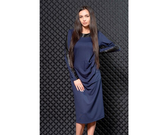faux leather blue dress Faux Leather Ruffle Hem Sleeveless Mini Dress – Blue Zone Planet