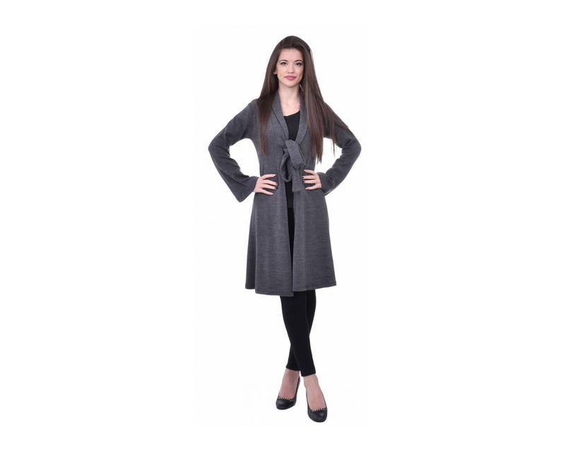 womens knee length cardigan