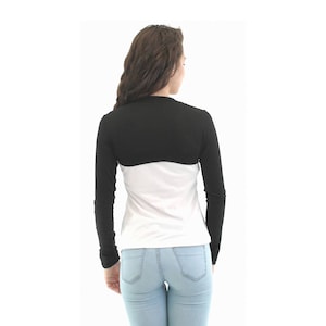 Front open black bolero, with long sleeved, made from jersey image 4