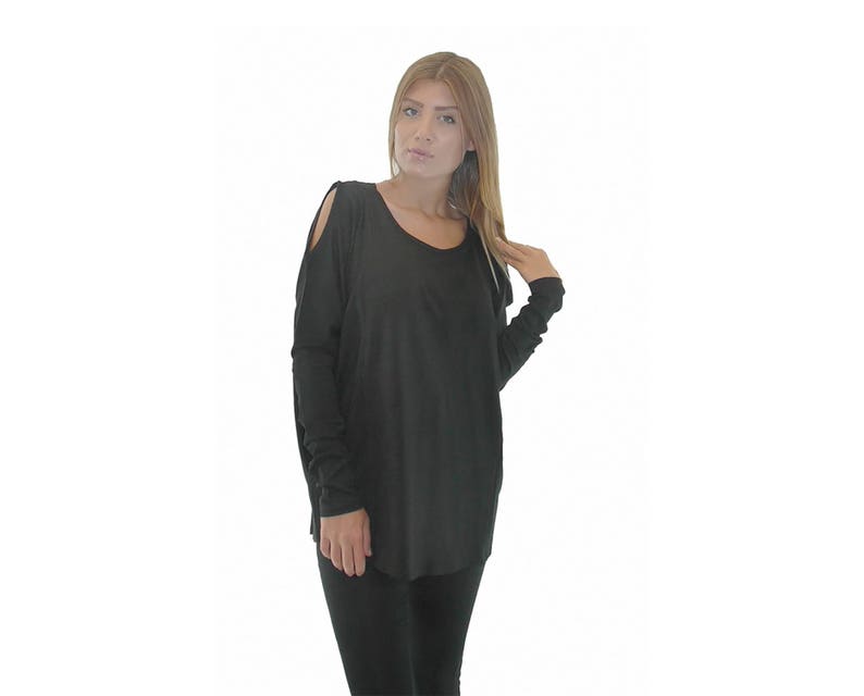 Plus Size Maxi Blouse Balloon Blouse 5XL 4XL Black Women Blouse Oversize Blouse Loose Blouse Long Sleeves Flaved Blouse Baggy Blouse