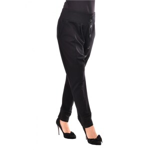 Black Drop Crotch Pants
