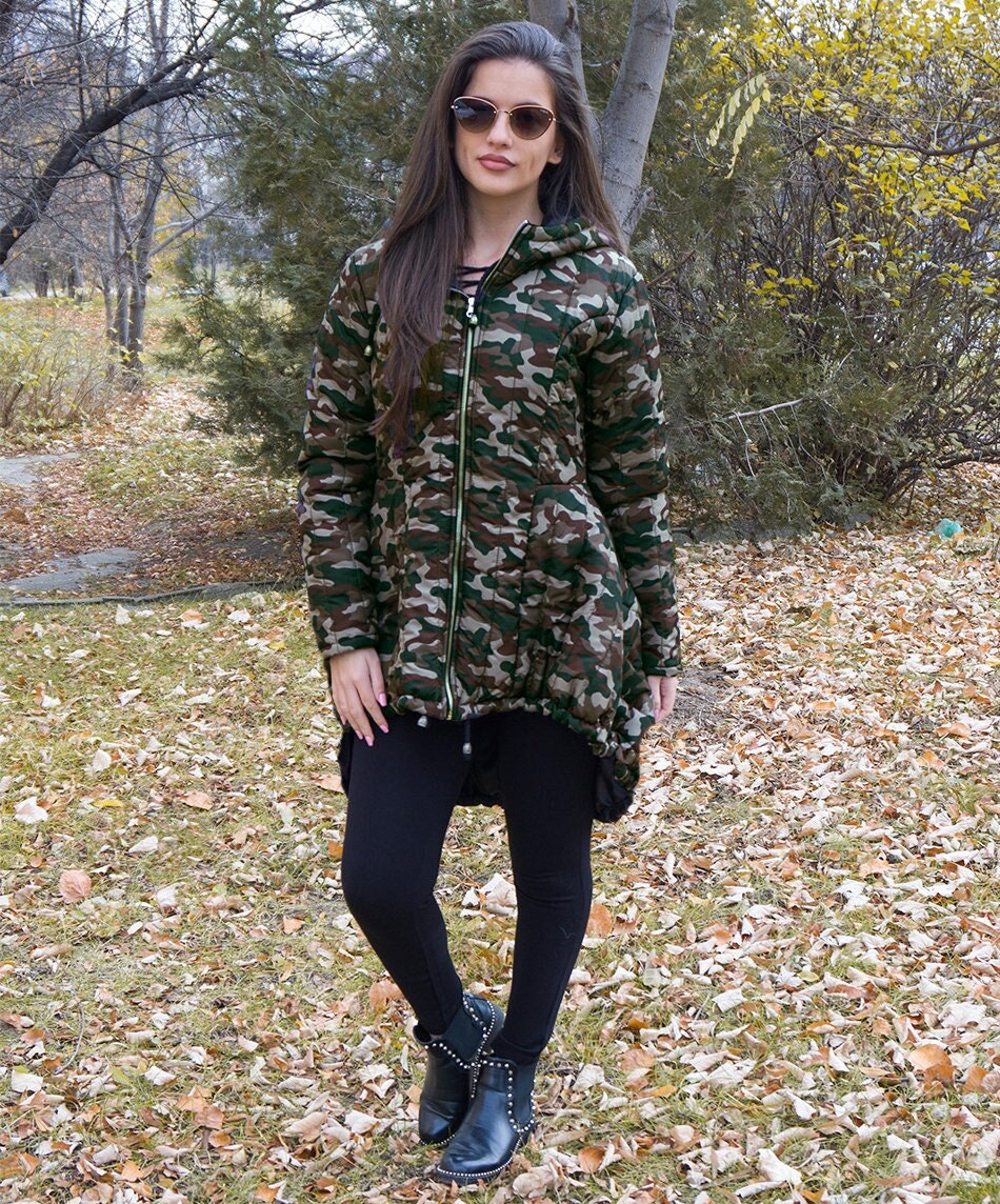 Gray camo jacket clearance womens