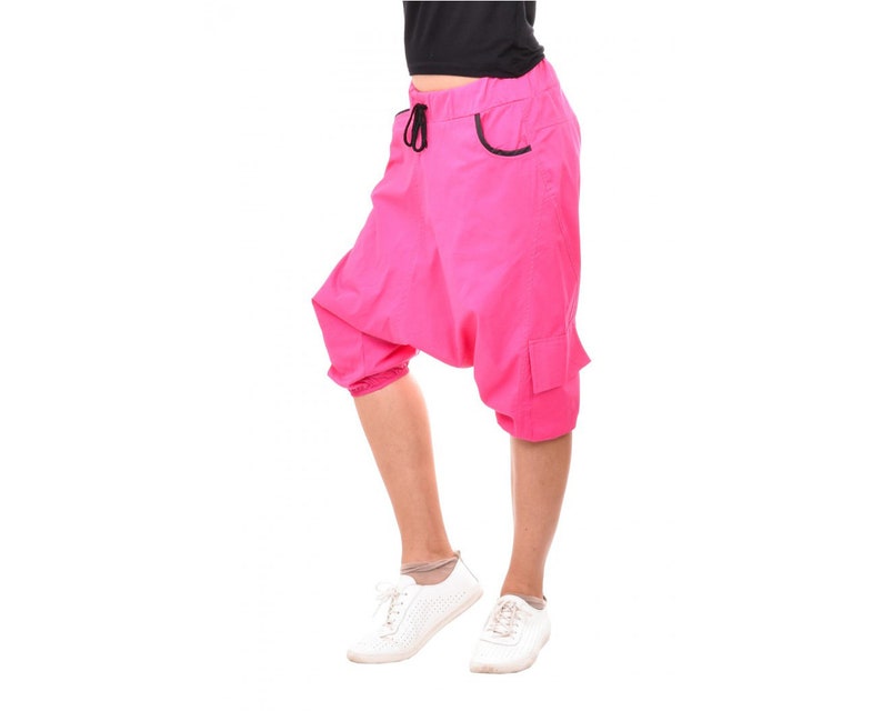 Capri Harem Drop Crotch Trousers Wide Leg Pants Plus Size Maxi Pants Drop Crotch Pants Stylish Harem Black Harem Boho Pants