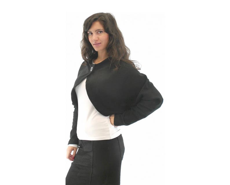 Black Knitted Bolero Knitted Shrug Plus Size Bolero Maxi Etsy Ireland