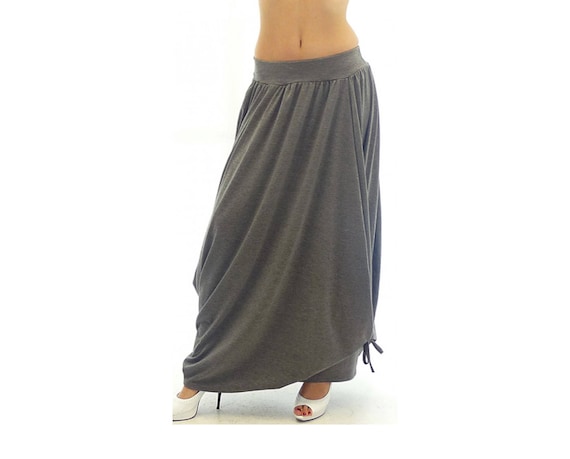 Long Gray Skirt Caftan Skirt Loose Gray Skirt Tent Skirt | Etsy