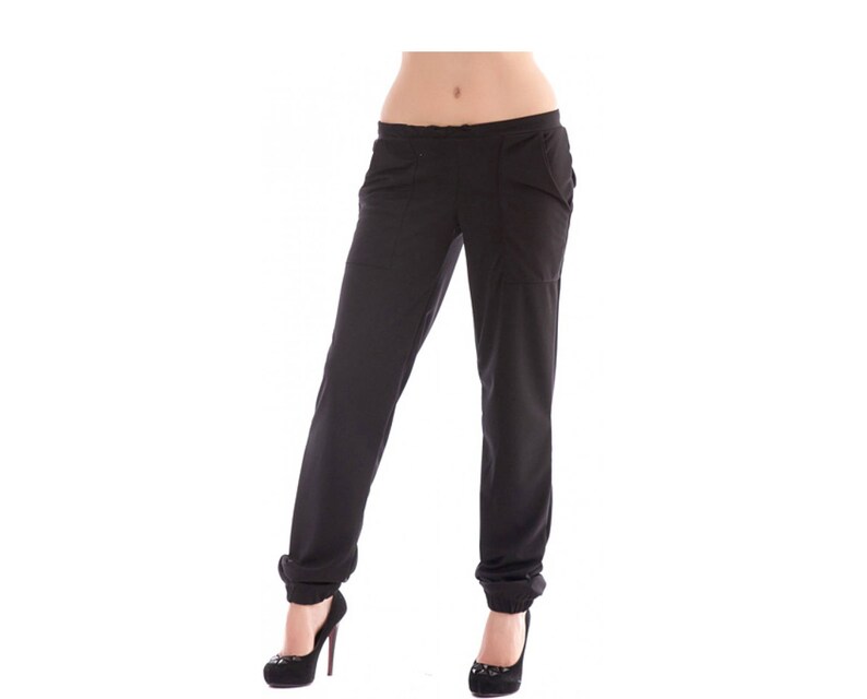 Black Long Pants Women Pants Plus Size Maxi Pants Oversize Etsy