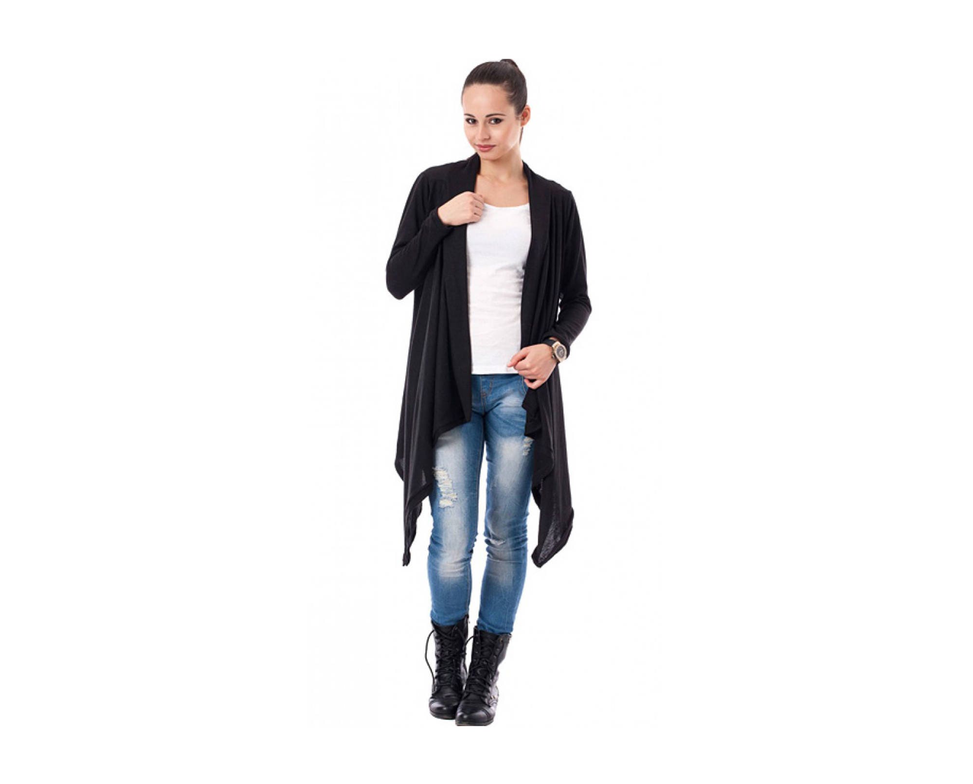 Convertible asymmetrical cardigan deals