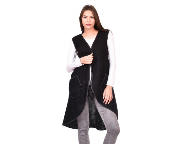 Gilet oversize noir femme new arrivals