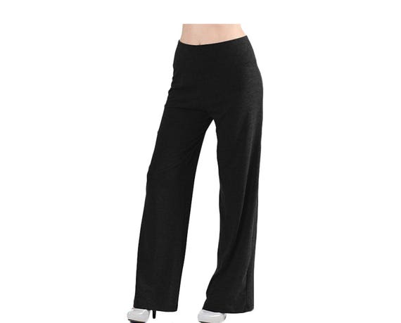 wide leg jersey trousers plus size