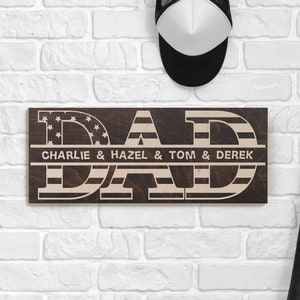 Personalized Gifts for Dad, Dad Sign, Father's Day Gifts from Daughter, Kids, Personalized Dad Wooden Sign, Dad Birthday Gifts