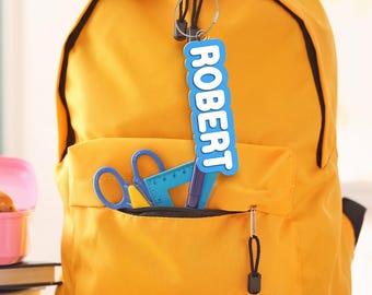 Custom Name Tag for Backpack, Name Keychain, Bag Tag, Back to School, Backpack Name Keychain for Kids, Diaper Bag Tag, Kids Name Tag