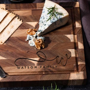 Custom Cutting Board, Butcher Block, Walnut End Grain, Personalized Gifts, Kitchen Chopping Block, End Grain Cutting Board, Realtor Gifts image 6