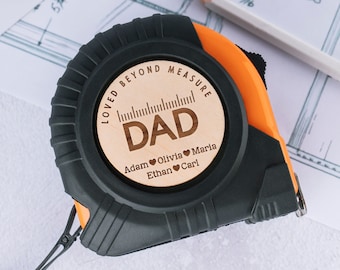 Personalized Tape Measure for Dad, Dad Custom Gifts, Gifts From Kids, Daughter, Personalized Gifts For Dad, Gift for Husband