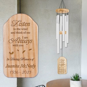 Memorial Wind Chimes Personalized, Windchimes Personalized in Memory, Sympathy Gifts for Loss of a Loved One, In Loving Memory, Bereavement bild 7