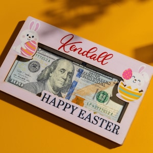 Easter Money Holder Personalized, Easter Gifts for Teens, Easter Basket Stuffers, Easter Gifts for Adults, Easter Bunny Money Gift