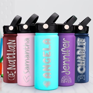 Back to School Gifts for Kids, Customize Water Bottle Kids, Water Bottle with Name, Kids Tumblers, Water Bottle, Kids Sports Bottle