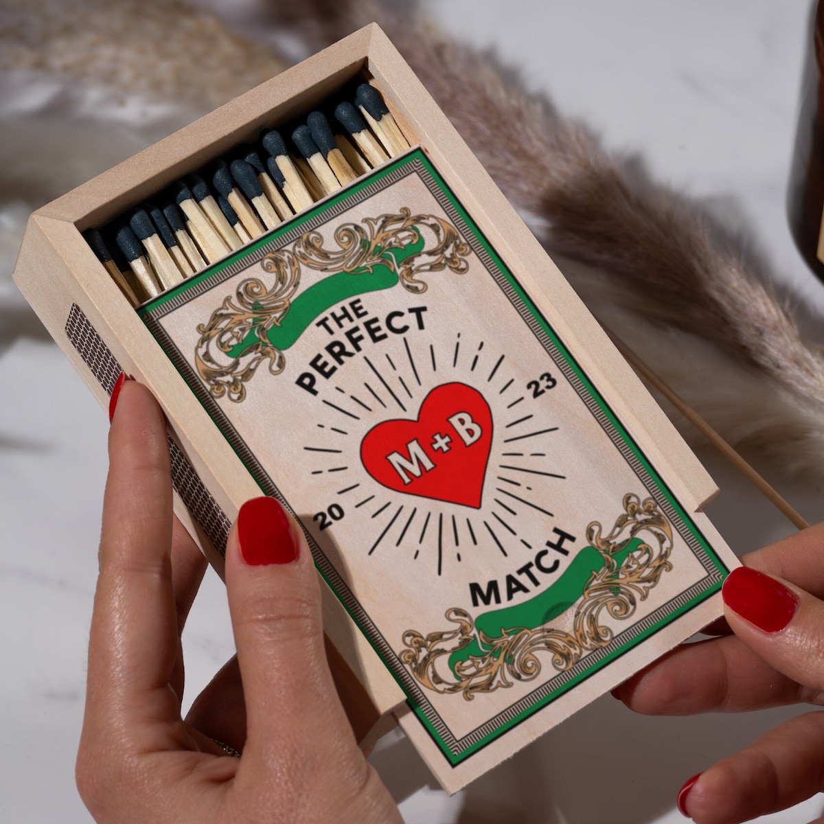 Personalized Couples Matchbox Wood, Gifts for Couple, Custom Wood Matchbox for Couples, Housewarming Gift, New House Gift - Etsy
