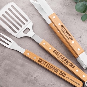Best Flippin' Dad Spatula, Father's Day Gift for Dad, BBQ Gifts For Dad, Fathers Day Gift, Griller Dad Grilling Gifts, BBQ Accessories