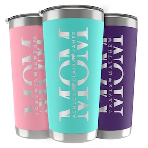 Custom Mom Tumbler, Personalized Gifts for Mom, Mom Tumbler Gifts from Daughter, Kids, Tumbler for Mom, Mom Tumbler