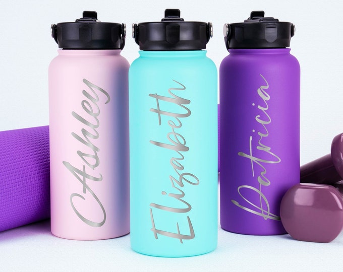 Water Bottle, Personalized Water Bottle, Engraved Water Bottle, Custom Water Bottle w Logo, Personalized Gifts, Engraved Name Bottle
