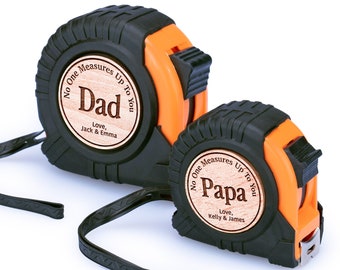 Fathers Day Gifts For Dad Personalized, No One Measures Up Tape Measure, Fathers Day Gift From Daughter, Gift for Husband