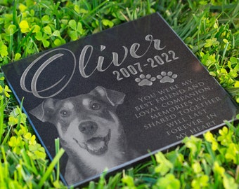 Dog Memorial Stone Personalized • Pet Memorial Gift, Dog Memorial • Pet Loss Gift for Dog Lover • Pet Headstone • Loss of Pet Sympathy Gift