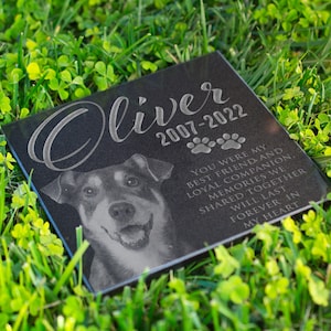 Dog Memorial Stone Personalized • Pet Memorial Gift, Dog Memorial • Pet Loss Gift for Dog Lover • Pet Headstone • Loss of Pet Sympathy Gift