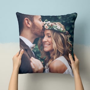 Custom Photo Pillow Cover, Personalized Throw Pillowcase with Pictures, Pillow Cover from Photo & Text Home Decor Personalized Picture Gifts