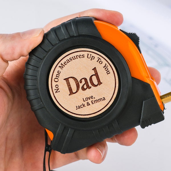 Fathers Day Gifts For Dad Personalized, No One Measures Up Tape Measure, Fathers Day Gift From Daughter, Gift for Husband