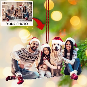 Photo Ornament, Christmas Ornament, Custom Family Photo Ornament, Personalized Ornament, Acrylic Ornament, Couple Gift,Family Ornaments 2024