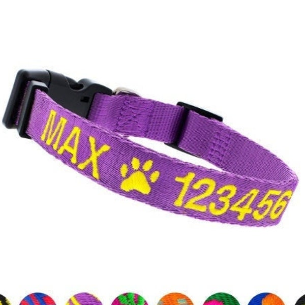 Dog Collar Personalized Custom Dog Collar with Name and Phone Number, Engraved Pet Collar, Engraved Pet Name Collar, Pet Gift