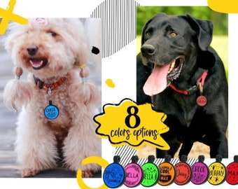 Silicone Dog Tag, Custom Silent Dog Name Tag, Cute,  Personalized Dog ID, Microchipped Dog Tags, Silent, Soundless Dog Id Tag, Pet Tags