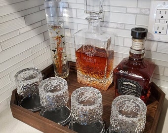 Whiskey Decanter Personalized Gift for Him, Personalized Decanter Set, Father's Day Gifts for Dad, Engraved Bourbon Decanter Set