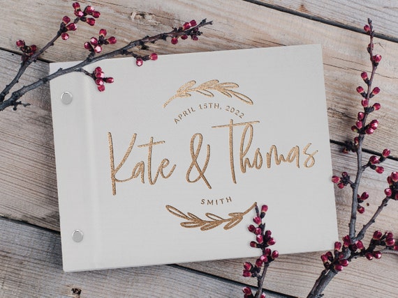 Wedding Gifts Wedding Guest Book Guest Book Personalized - Etsy