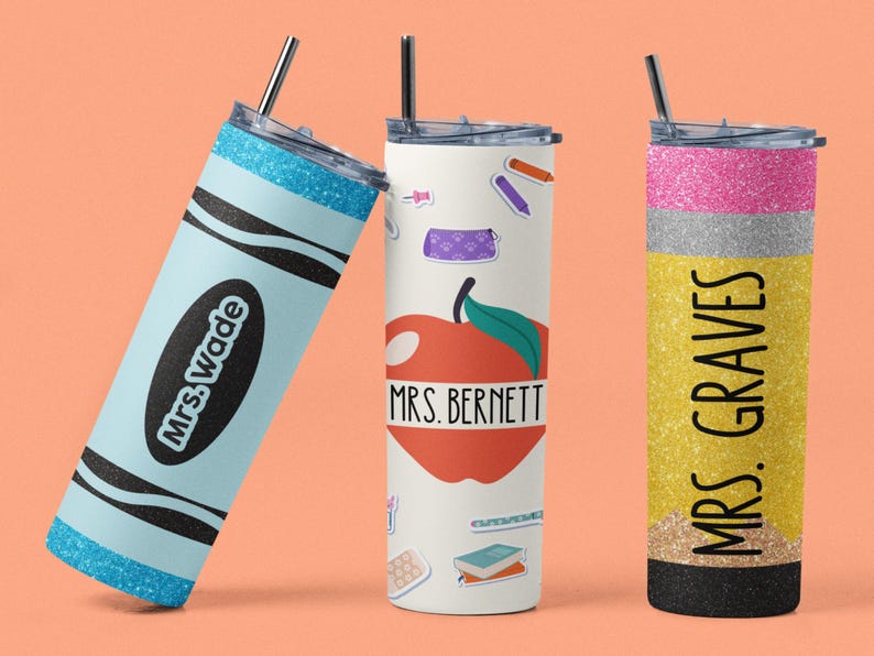 Teacher Gift, Personalized Tumbler Gift for Teacher, Teacher Tumbler, Teacher Appreciation Gift, Pencil Skinny Tumbler, Teacher Gifts