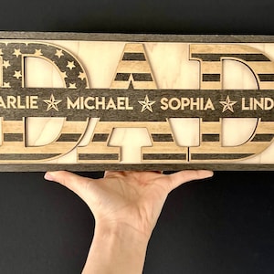 Gifts for Dad Personalized, Dad Gifts from Kids, Dad Sign, Dad Birthday Gift, Dad Gifts from Daughter, Dad Wood Sign, Personalized Dad Gifts