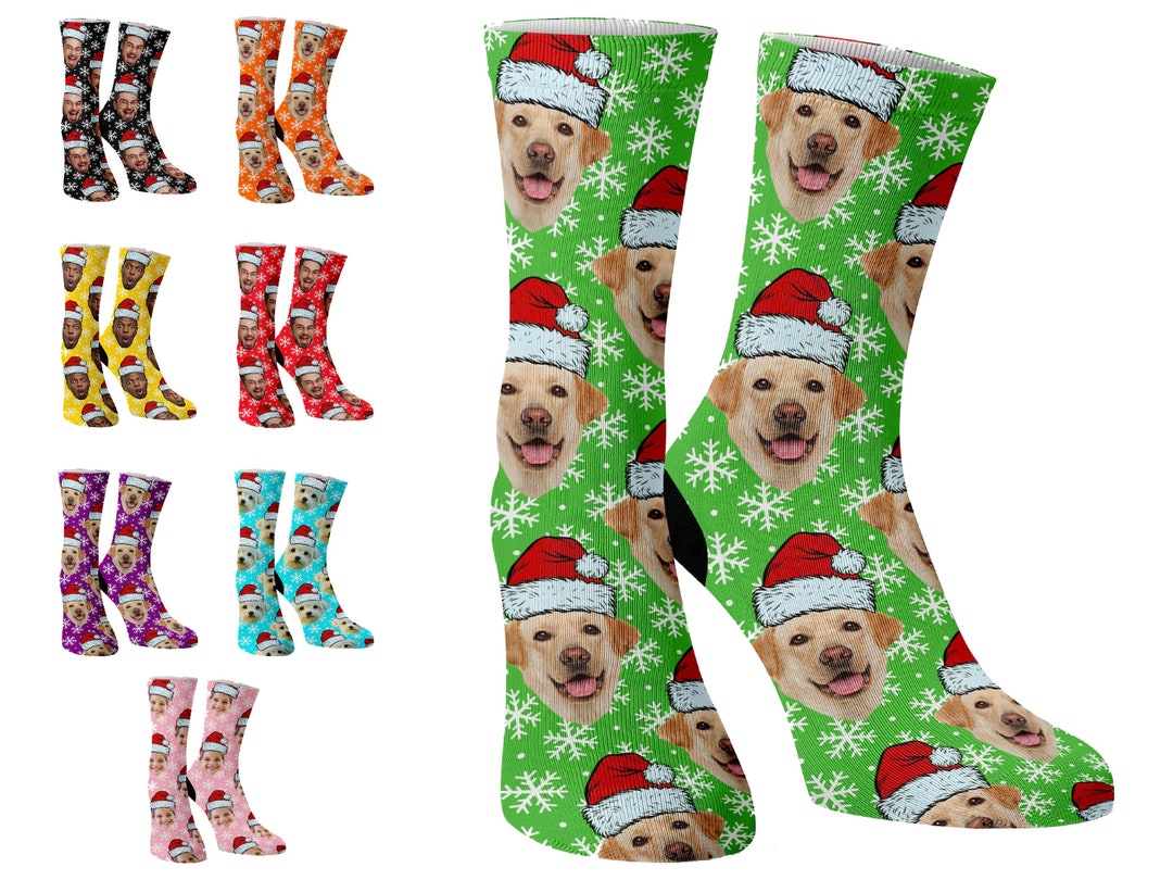Personalized Christmas Socks, Custom Christmas Socks, Socks With Face