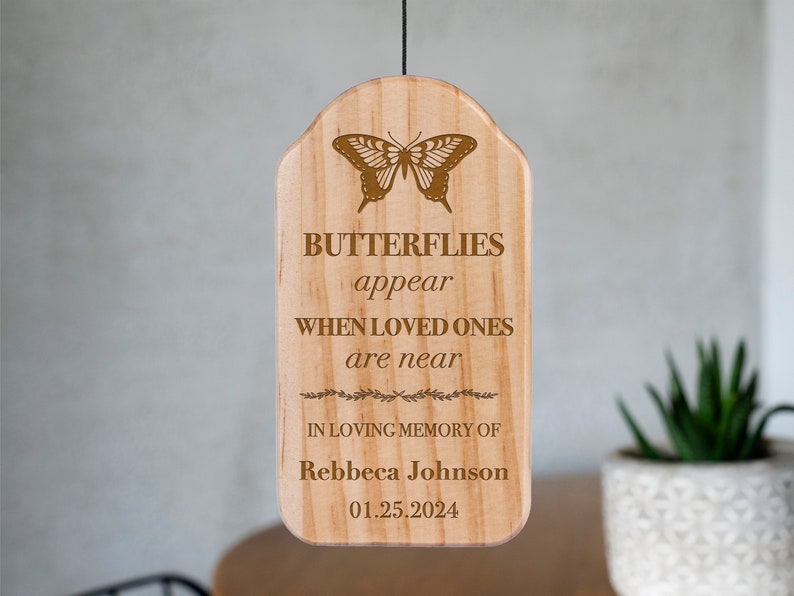 Memorial Wind Chimes Personalized, Windchimes Personalized in Memory, Sympathy Gifts for Loss of a Loved One, In Loving Memory, Bereavement bild 9