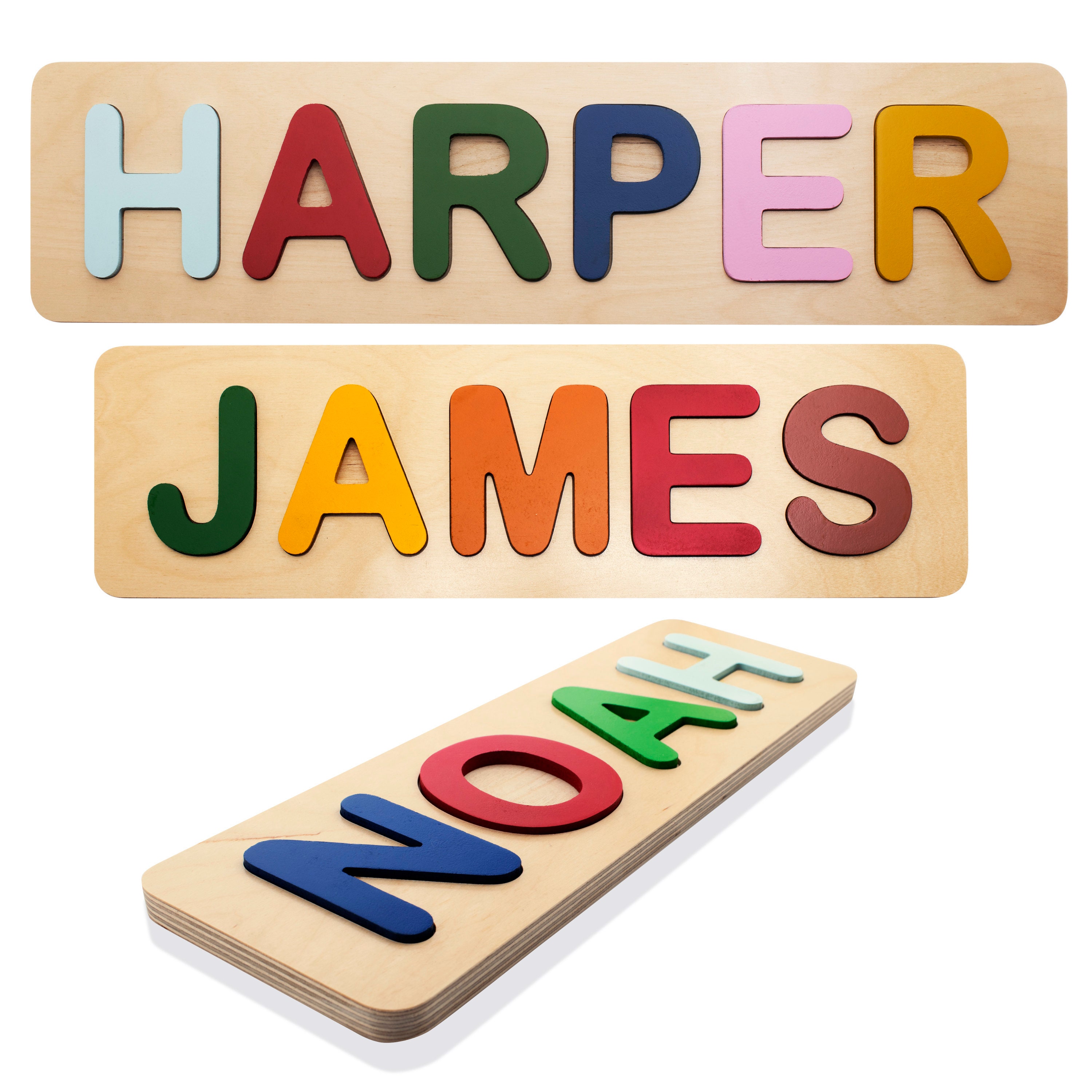 Personalized Name Puzzles for Toddlers Kids Custom Early Etsy